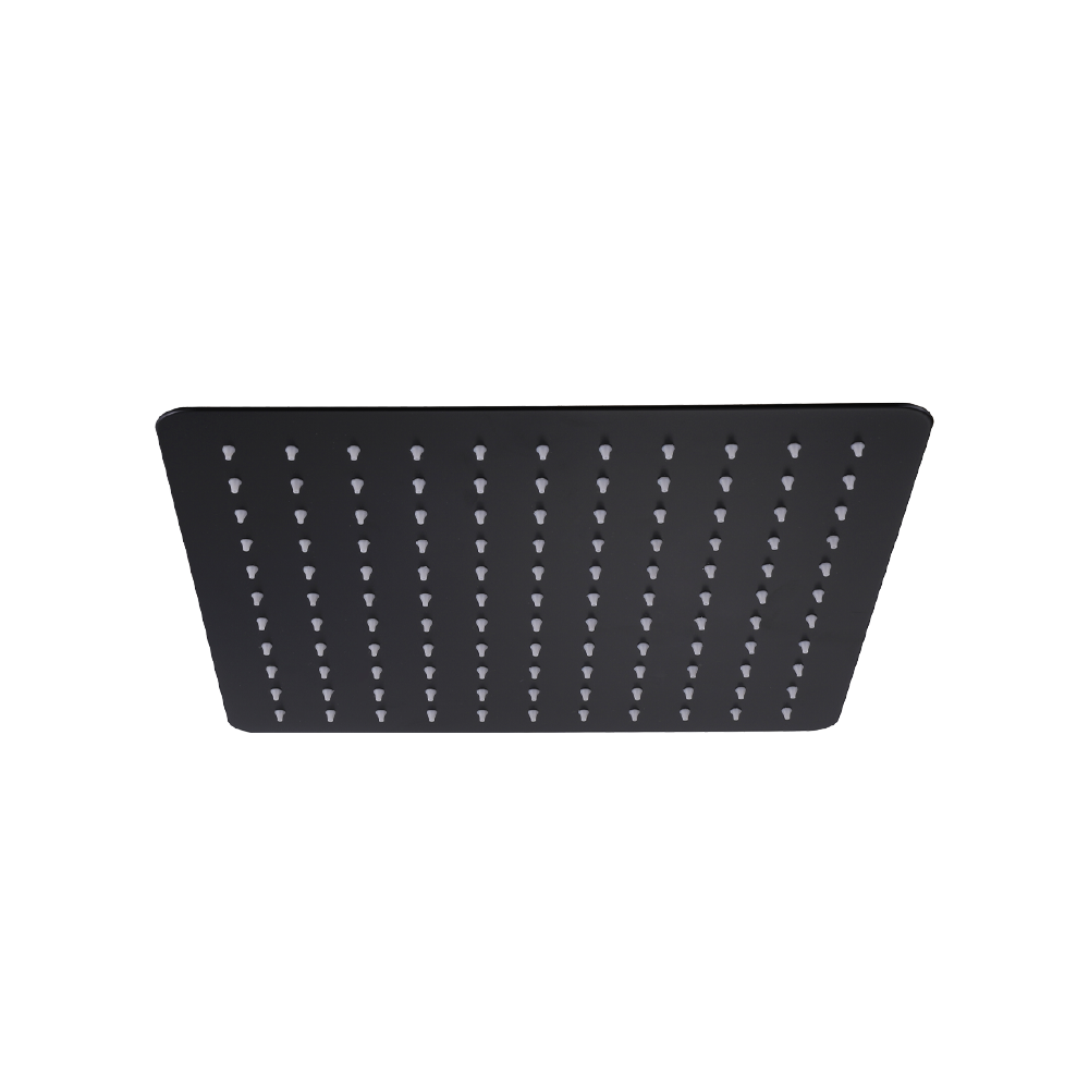 REGADERA CUADRADA 25CM SANTORINI NEGRO MATE